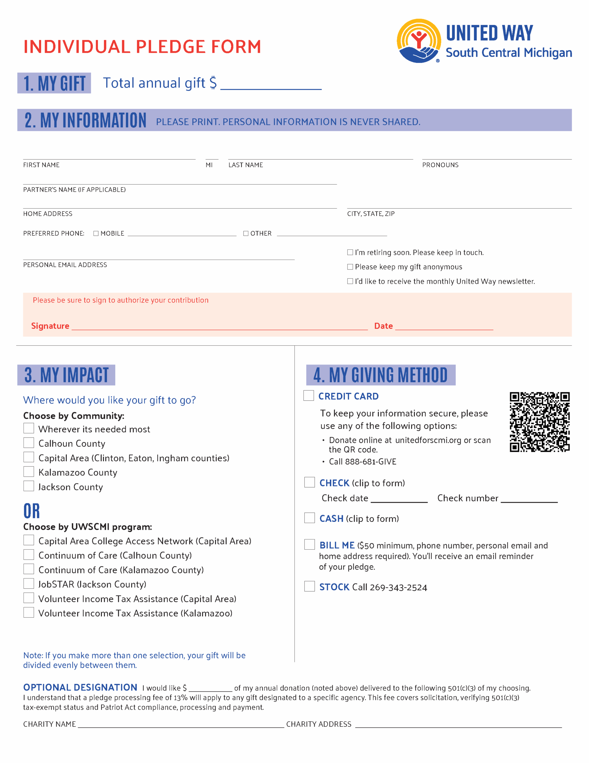 UWSCMI Pledge Form_Individual_Page_1